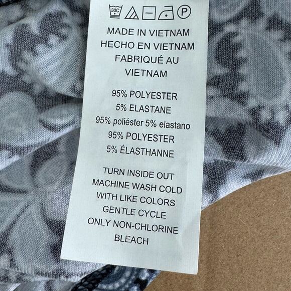 NWT Michael Kors Paisley Boho Soft Stretch Mini V-neck Sleeveless Dress XS Blue - Picture 8 of 11